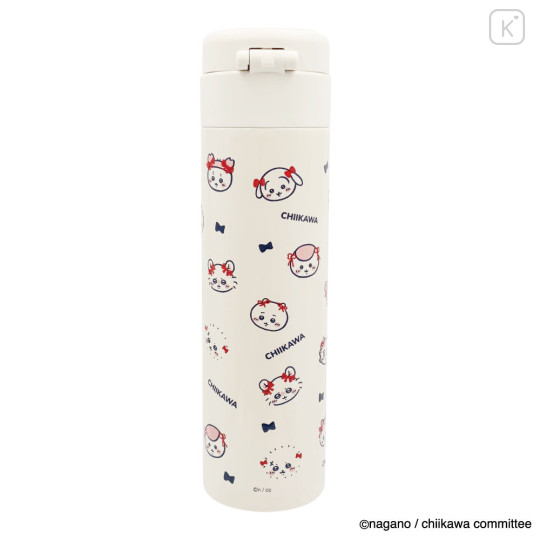 Japan Chiikawa One Touch Stainless Steel Bottle 500ml - Ribbon - 6
