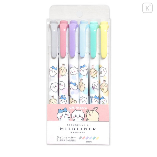 Japan Chiikawa Mildliner Double-sided Highlighter Set - Chiikawa & Hachiware & Usagi - 1