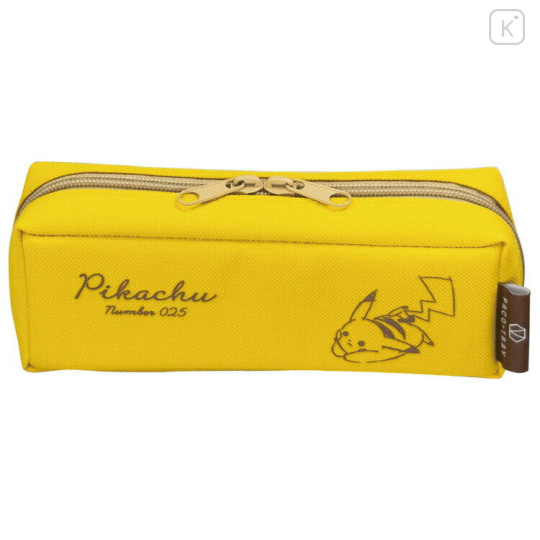 Japan Pokemon Pacotray Pen Pouch - Pikachu : Yellow Light Brown - 1