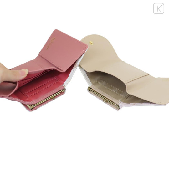 Japan Sanrio Mini Wallet - Marron Cream : Rose - 5