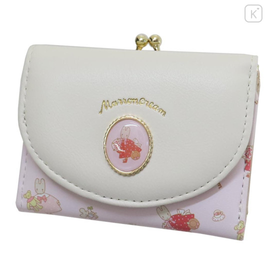 Japan Sanrio Mini Wallet - Marron Cream : Pink - 1
