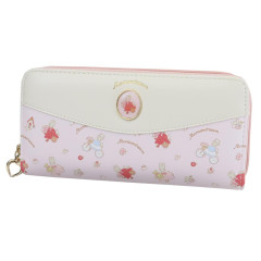 Japan Sanrio Round Zipper Long Wallet - Marron Cream : Pink