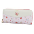 Japan Sanrio Round Zipper Long Wallet - Marron Cream : Pink - 1