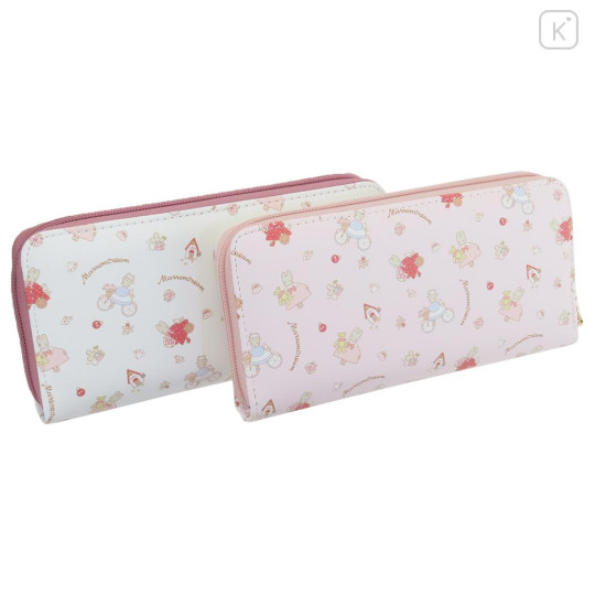 Japan Sanrio Round Zipper Long Wallet - Marron Cream : Pink - 2
