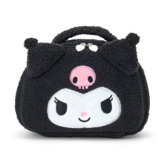 Japan Sanrio Original Face-Shaped Vanity Pouch with Snack - Kuromi