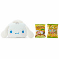 Japan Sanrio Original Face-Shaped Vanity Pouch with Snack - Cinnamoroll - 2