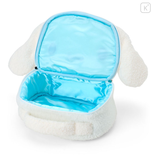 Japan Sanrio Original Face-Shaped Vanity Pouch with Snack - Cinnamoroll - 3