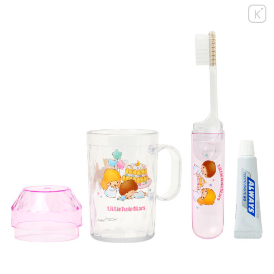 Japan Sanrio Toothbrush Set - Little Twin Stars : 50th Anniversary Aurora Retro - 2