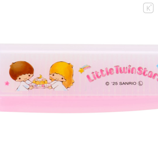 Japan Sanrio Folding Brush & Comb - Little Twin Stars : 50th Anniversary Aurora Retro - 3