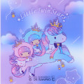 Japan Sanrio Folding Mirror - Little Twin Stars : 50th Anniversary Twilight Unicorn - 2