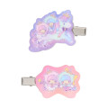 Japan Sanrio Acrylic Hair Clip Set - Little Twin Stars : 50th Anniversary Twilight Unicorn - 2