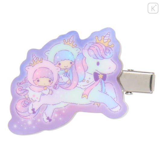 Japan Sanrio Acrylic Hair Clip Set - Little Twin Stars : 50th Anniversary Twilight Unicorn - 4