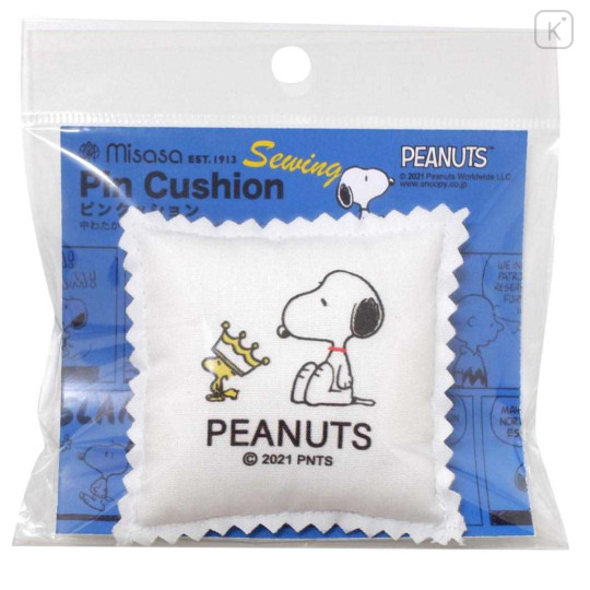 Japan Peanuts Pincushion - Snoopy & Woodstock : White - 2
