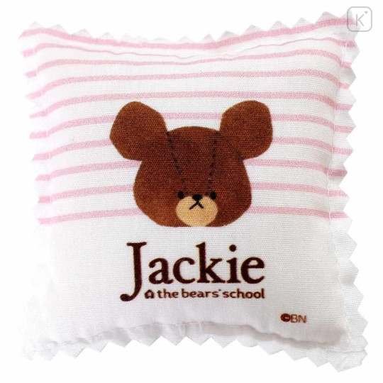 Japan The Bear's School Pincushion - White Pink Stripe - 1