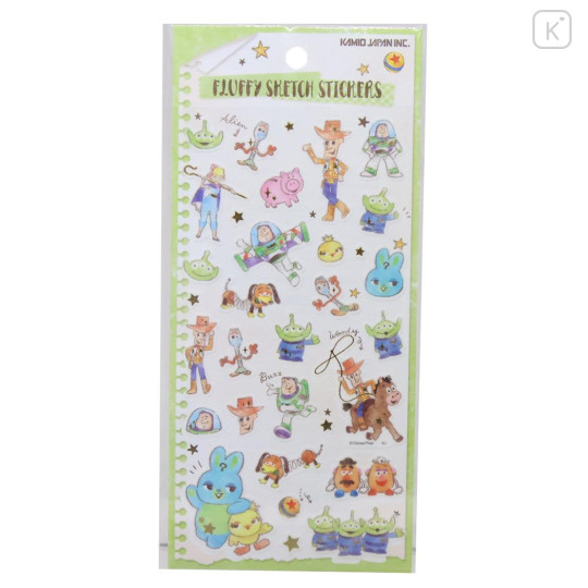 Japan Disney Soft Cloth Sticker - Toy Story : Fluffy Sketch - 1