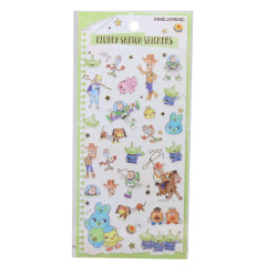 Japan Disney Soft Cloth Sticker - Toy Story : Fluffy Sketch