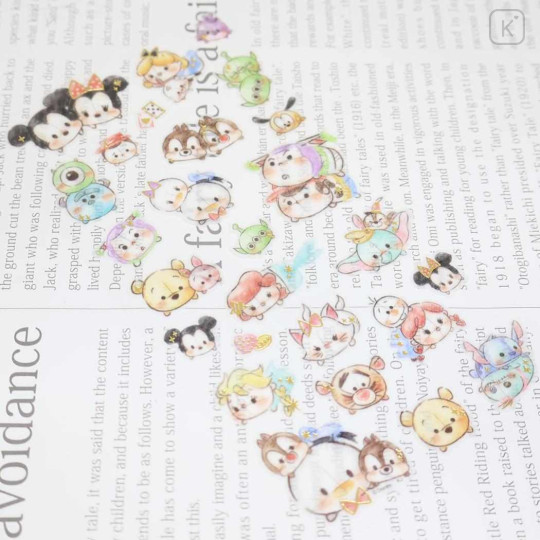 Japan Disney Soft Cloth Sticker - Mickey & Friends & Tsum Tsum : Fluffy Sketch - 2