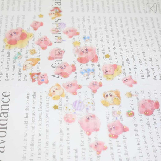 Japan Kirby Soft Cloth Sticker - Kirby & Waddle Dee : Fluffy Sketch - 2