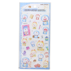 Japan Doraemon Soft Cloth Sticker - Doraemon : Fluffy Sketch