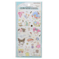 Japan Sanrio Soft Cloth Sticker - Fluffy Sketch Characters Green - 1