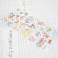 Japan Sanrio Soft Cloth Sticker - Fluffy Sketch Characters Pink - 2