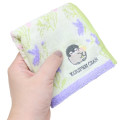 Japan Koupen Chan Mini Towel Jacquard Handkerchief - Green Purple Flower - 3