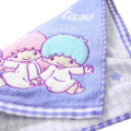 Japan Sanrio Mini Towel Jacquard Handkerchief - Little Twin Stars : Gingham Purple - 2
