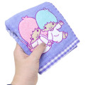 Japan Sanrio Mini Towel Jacquard Handkerchief - Little Twin Stars : Gingham Purple - 3