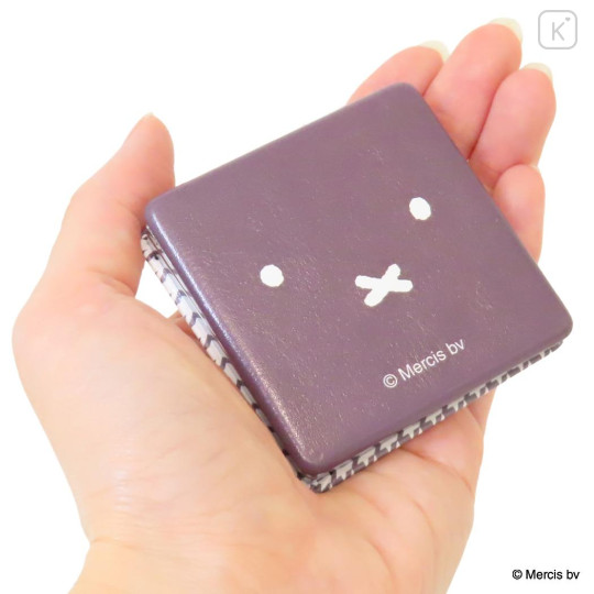 Japan Miffy 2-sided Compact Mirror - Miffy : Chidori & Monotone Houndstooth - 2