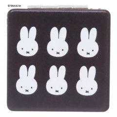 Japan Miffy 2-sided Compact Mirror - Miffy : Chidori & Monotone Houndstooth Black