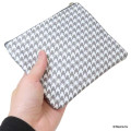 Japan Miffy Flat Mini Pouch - Miffy : Chidori & Monotone Houndstooth - 2