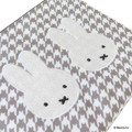 Japan Miffy Flat Mini Pouch - Miffy : Chidori & Monotone Houndstooth - 4