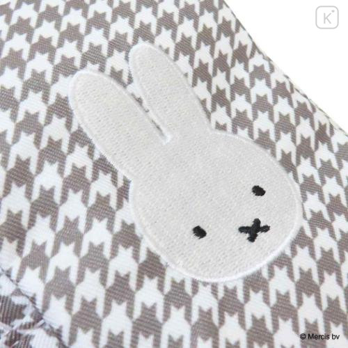 Japan Miffy Vertical Cosmetic Pouch - Miffy : Chidori & Monotone Houndstooth - 4
