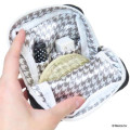 Japan Miffy Vertical Cosmetic Pouch - Miffy : Chidori & Monotone Houndstooth Black - 4