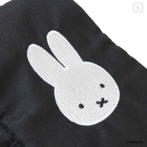 Japan Miffy Vertical Cosmetic Pouch - Miffy : Chidori & Monotone Houndstooth Black - 5