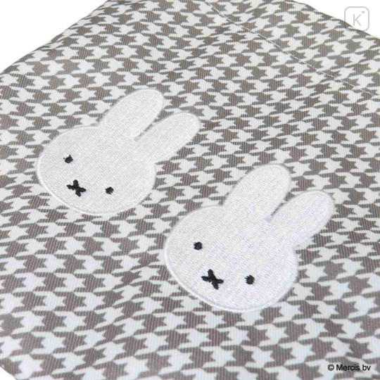 Japan Miffy Drawstring Bag - Miffy : Chidori & Monotone Houndstooth - 3
