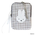 Japan Miffy Pass Case Card Holder & Coin Case - Miffy : Chidori & Monotone Houndstooth - 1