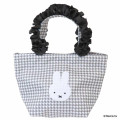 Japan Miffy Mini Tote Bag - Miffy : Chidori & Monotone Houndstooth Frill - 1