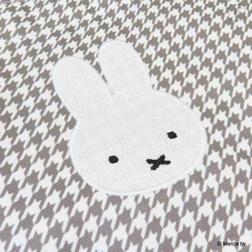 Japan Miffy Mini Tote Bag - Miffy : Chidori & Monotone Houndstooth Frill - 4
