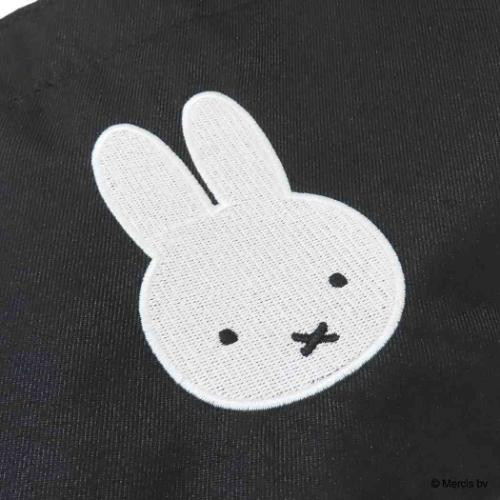 Japan Miffy Mini Tote Bag - Miffy : Chidori & Monotone Houndstooth Black Frill - 4