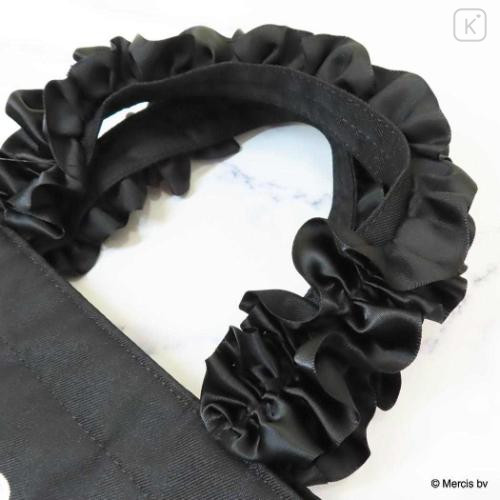 Japan Miffy Mini Tote Bag - Miffy : Chidori & Monotone Houndstooth Black Frill - 5