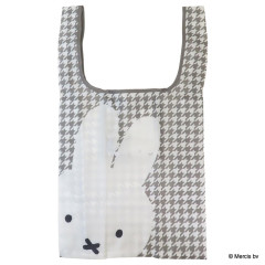 Japan Miffy Eco Shopping Bag - Miffy : Chidori & Monotone Houndstooth