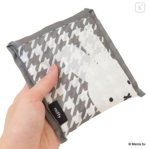 Japan Miffy Eco Shopping Bag - Miffy : Chidori & Monotone Houndstooth - 4