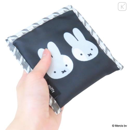Japan Miffy Eco Shopping Bag - Miffy : Chidori & Monotone Houndstooth Black - 4