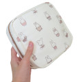 Japan Miffy Vertical Cosmetic Pouch - Miffy : 70th Anniversary Ivory - 2