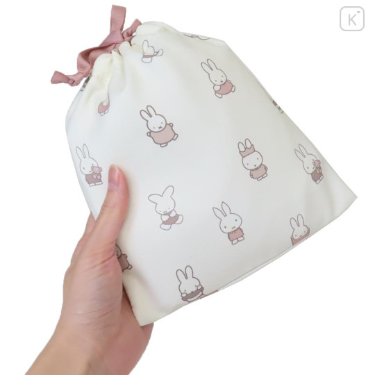Japan Miffy Drawstring Bag - Miffy : 70th Anniversary Ivory - 2