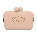 Japan Miffy Do-mo Silicone Mini Accessory Pouch - Boris : Light Brown - 1
