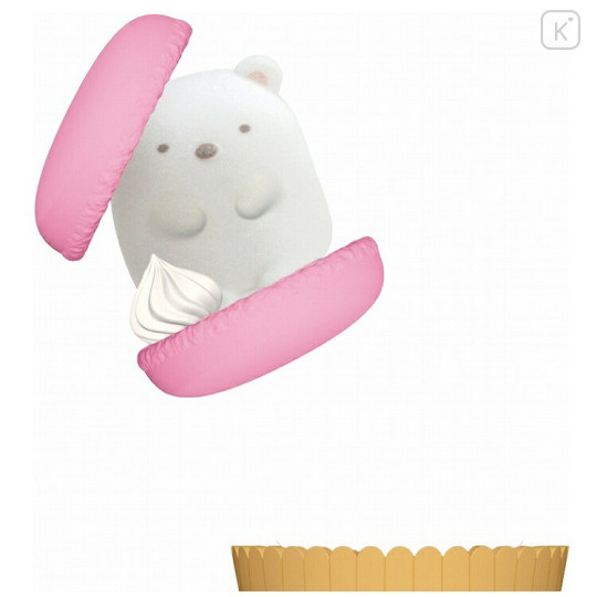 Japan San-X Petit Collection Mascot - Sumikko Gurashi : Shirokuma Polar Bear Macaron Flocked - 2