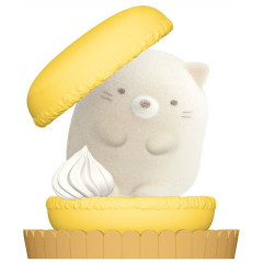 Japan San-X Petit Collection Mascot - Sumikko Gurashi : Neko Macaron Flocked
