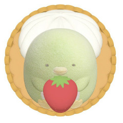 Japan San-X Petit Collection Mascot - Sumikko Gurashi : Penguin? Strawberry Tart Flocked
